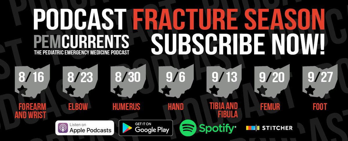 PEMTweets's tweet photo. I am proud to announce a new season of PEM Currents, my podcast. I've been working on this for quite some time, &amp; starting this Friday 8/16, I'll be releasing a new fracture focused episode every week https://t.co/QfSNKWJRXe #FractureSeason #FOAMed https://t.co/2mZjR53OYn