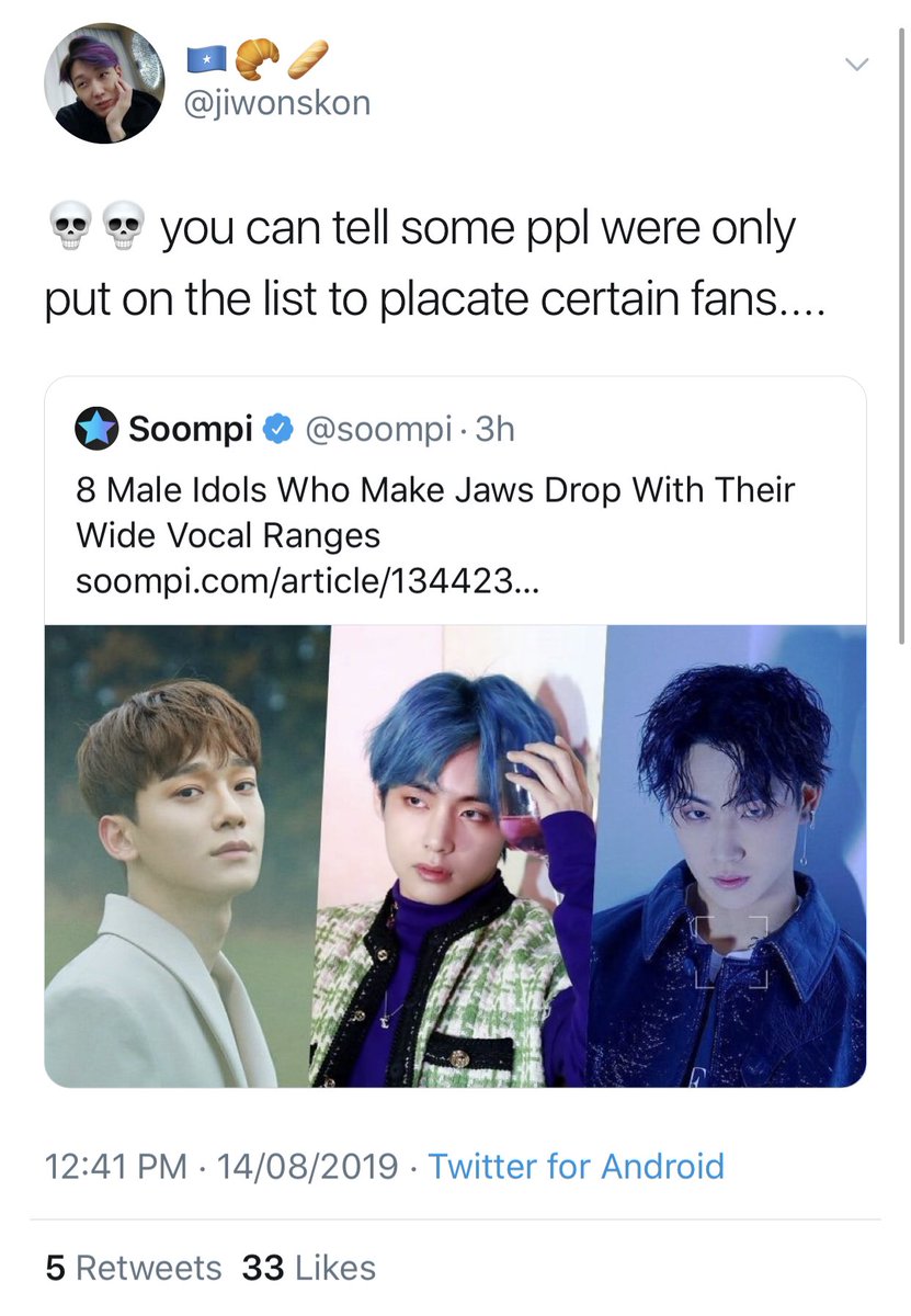 MOTSDOW's tweet photo. Anyways, heres a thread of kpopies being mad coz ta3hyung was mentioned in an article talking about vocal ranges https://t.co/sYAvsJs7A0