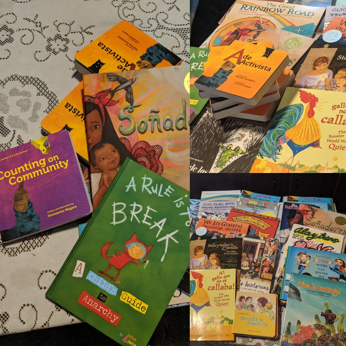 sujeilugo's tweet photo. @leamosmaspr More books arrived. Thanks for your donations. More books for our kids. 💜 Paquetitos de #libroscombativos para educadorxs en Puerto Rico ✊🏽 #lecturacombativa #librosparatodes #leertedapoder https://t.co/Py8kPwJ69B