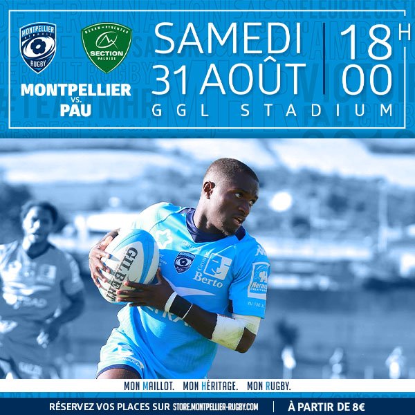 MHR_officiel's tweet photo. #MHRSP | TOP 14
 
Bientôt la reprise 🤩

Le samedi 31 août, le MHR recevra la @SectionPaloise à l'occasion de la 2ème journée de @top14rugby
Ne ratez pas le grand retour des Cistes au GGL Stadium ! 
 
🎟️Infos et billetterie➡️ https://t.co/fHzoORDVfq

#TEAMMHR https://t.co/4hqvCftgXk