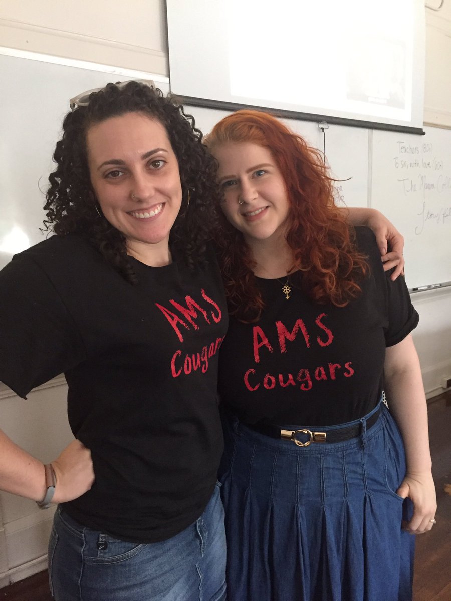 ACSJohnston's tweet photo. Amazing job by @avlms staff @AMSCougars_AVID Chelsea Barolet and Savanah Forsythe leading “What’s love got to do with it.”

I even learned some @AVID strategies along the way.
#CougarPrideAVL #theACSway https://t.co/5kb1r4imMh