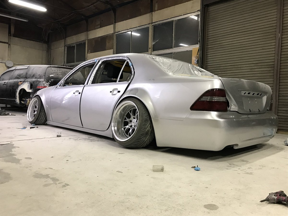 30 セルシオ 鉄板溶接オーバーフェンダー制作過程 フェンダー制作承り