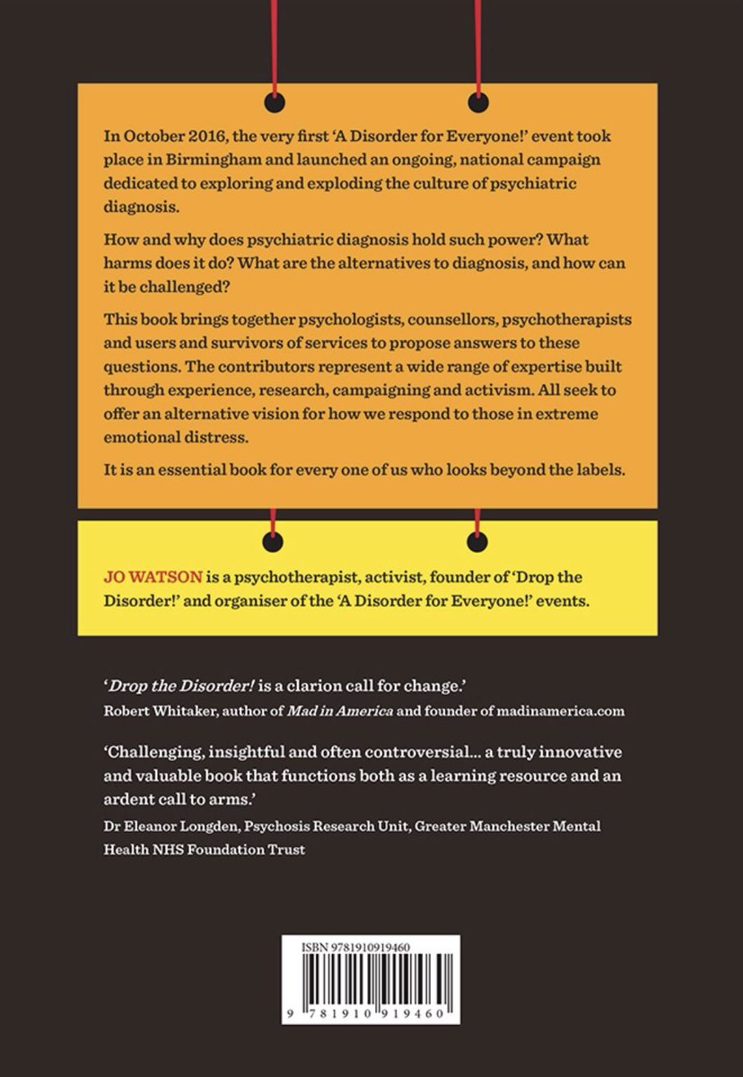 dropthedisorder's tweet photo. It’s gone to print!🧡

Foreword by @PaulaJCaplan Chapter authors include... @ClinpsychLucy @JacquiDillon @dozzyangel @RTimoclea @PeteSanders51 @DrTerryLynch @KGuilaine @emmyzen @CEP_UK @ReadReadj @AkimaThomas @GarySidley @RSVP_West_Mids @peterkinderman..

https://t.co/S57Wk9KvD0 https://t.co/rwARfpVb0u