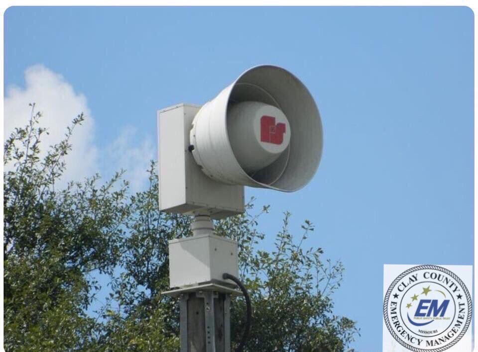 ClayCountyMO_EM's tweet photo. The monthly scheduled 🚨TEST 🚨of the outdoor warning sirens has been rescheduled for TODAY (August 14) at 11 am. For information about outdoor warning sirens and where you should hear them, visit https://t.co/lS2vX09m4A and #BeWeatherAware #CCSOEM #ThisIsATest https://t.co/2OqEfSMyD7