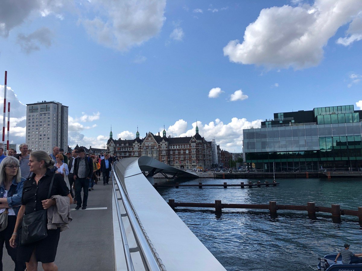 Out celebrating #Copenhagen's new pedestrian and bicycling bridge today via <a href="/BLOXHUBdk/">BLOXHUB</a>! We’re thrilled to see the contribution our Public Space Strategy has had, providing the basis for more connections across the water. A people-first <a href="/koebenhavner/">Københavns Kommune</a> <a href="/Realdaniadk/">Realdania</a> #citiesforpeople