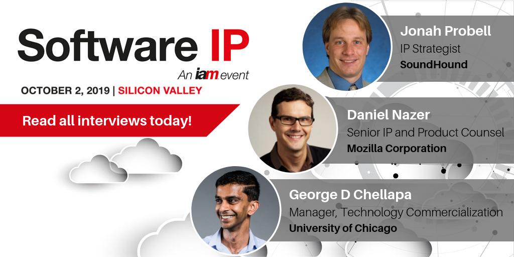 IAM_Alerts's tweet photo. Ahead of IAM’s #SoftwareIP 2019 event this October, we spoke to @SoundHound, @mozilla and @UChicago to get their view on the current climate of the software industry and the impact this has on the future of IP. Read the exclusive interviews here: https://t.co/gwn2Z50U8C https://t.co/1H5zevpOeZ