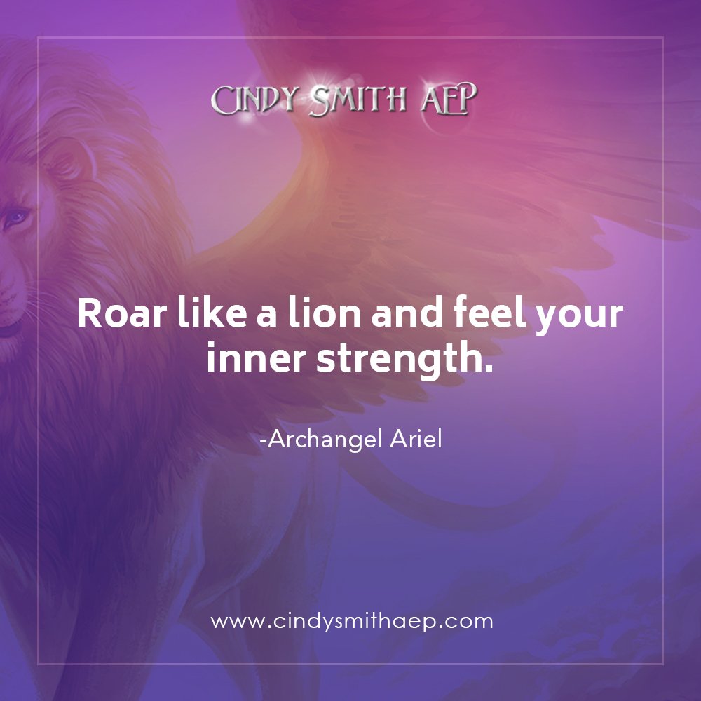 CindySmithAEP's tweet photo. "Roar like a lion and feel your inner strength."
-Archangel Ariel

In Love &amp; Light, Cindy.

Visit: https://t.co/xBBq3A2EWG

#CindySmithAEP #ArchAngelAriel #NewBeginnings 
#Strength #Love #angelhealing #spiritualgrowth #spiritualdevelopment https://t.co/Bz3crKchCC