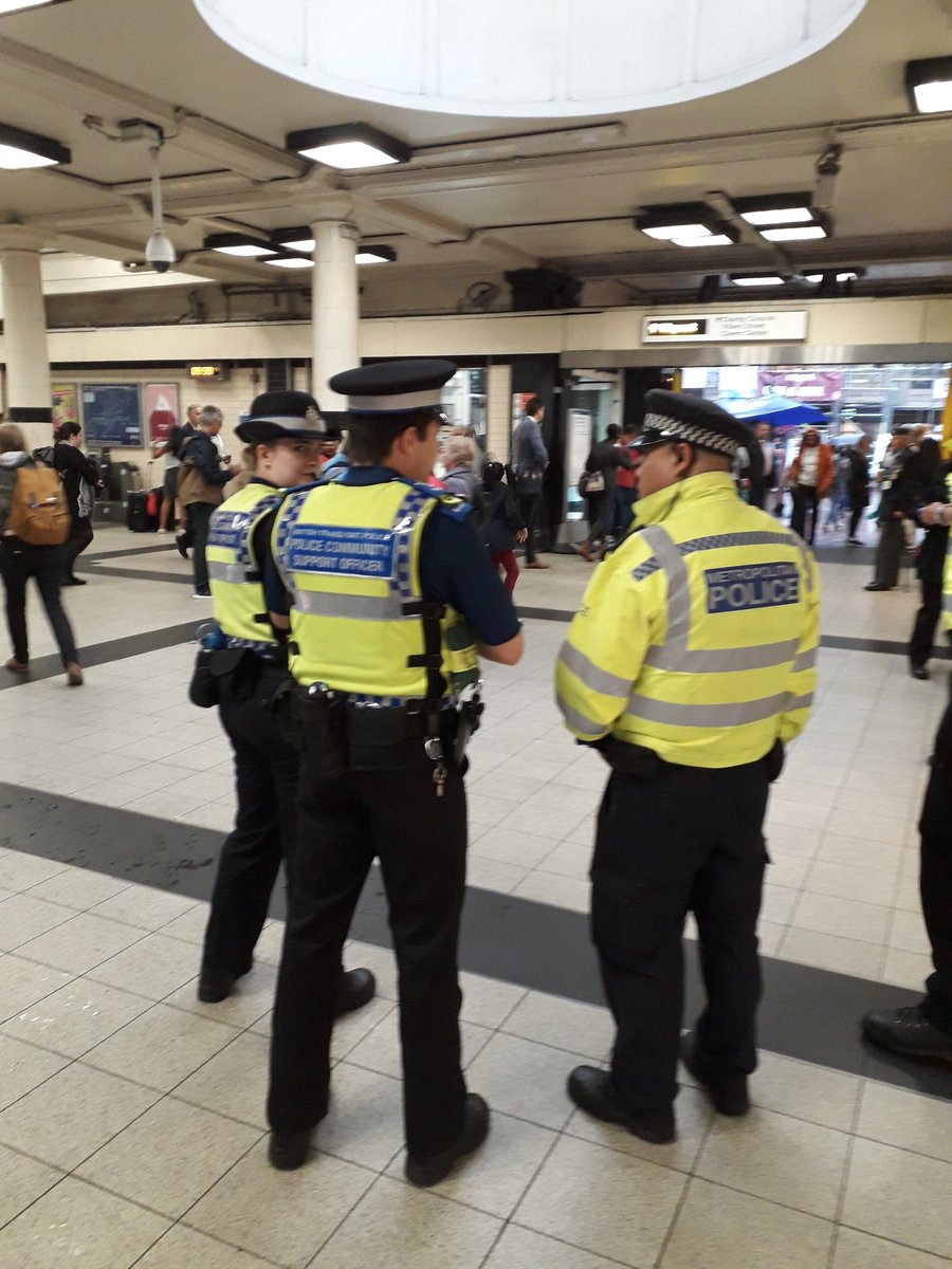 MPSWestminster's tweet photo. #ProjectServator team out with specially trained plain clothed officers at our busy stations today working with @MODPolice @BTPLondon looking for suspicious behaviour with help from MOD police dog 'Sky' ! #ActionCountersTerrrorism #WePopUpEverywhere https://t.co/y3Fr7yECTM