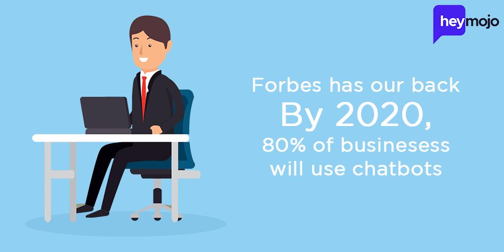 The #Forbes edition of April 2019 talks about #chatbots and its importance. According to them, almost 80% of businesses will use chatbots by 2020 (Business Intelligence), that will contribute to savings of $8 billion by 2022. Know more: bit.ly/2YQ9MvS