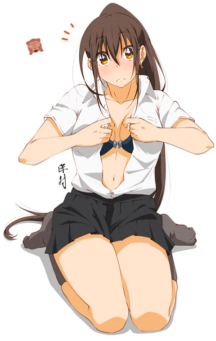 なんでもない子JK～ポニ子～
ちょと遅れた!
お部屋でお着替え途中だった!! 