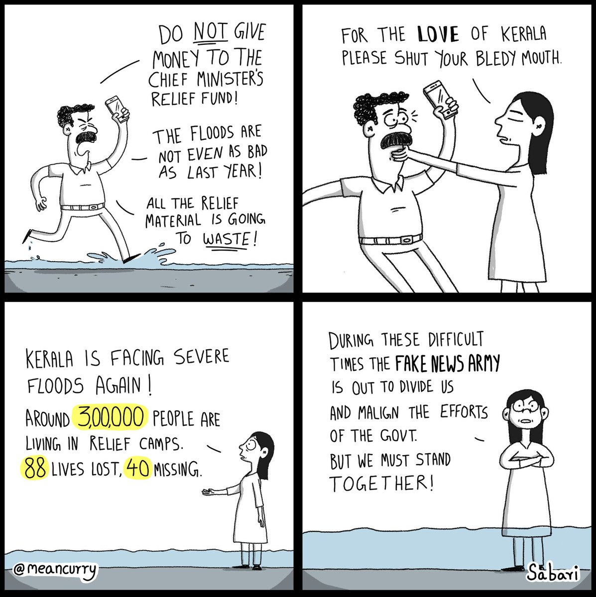 sabarivenu's tweet photo. Reposting because this makes more sense here. Please read the full comic! Donate: https://t.co/ip6QcEBEcu

#KeralaFloods #KeralaFloods19 #StandWithKerala #DoForKerala https://t.co/pDMjha7bTE