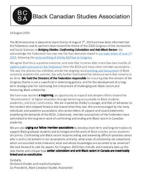 BlkCdnSA's tweet photo. @pagingdrdaddy @ideas_idees here is our statement regarding the Federation @ideas_idees meeting our demands
#Congress2020 #BlackAtCongress #Congress2019 https://t.co/X5JD8H5Zu8