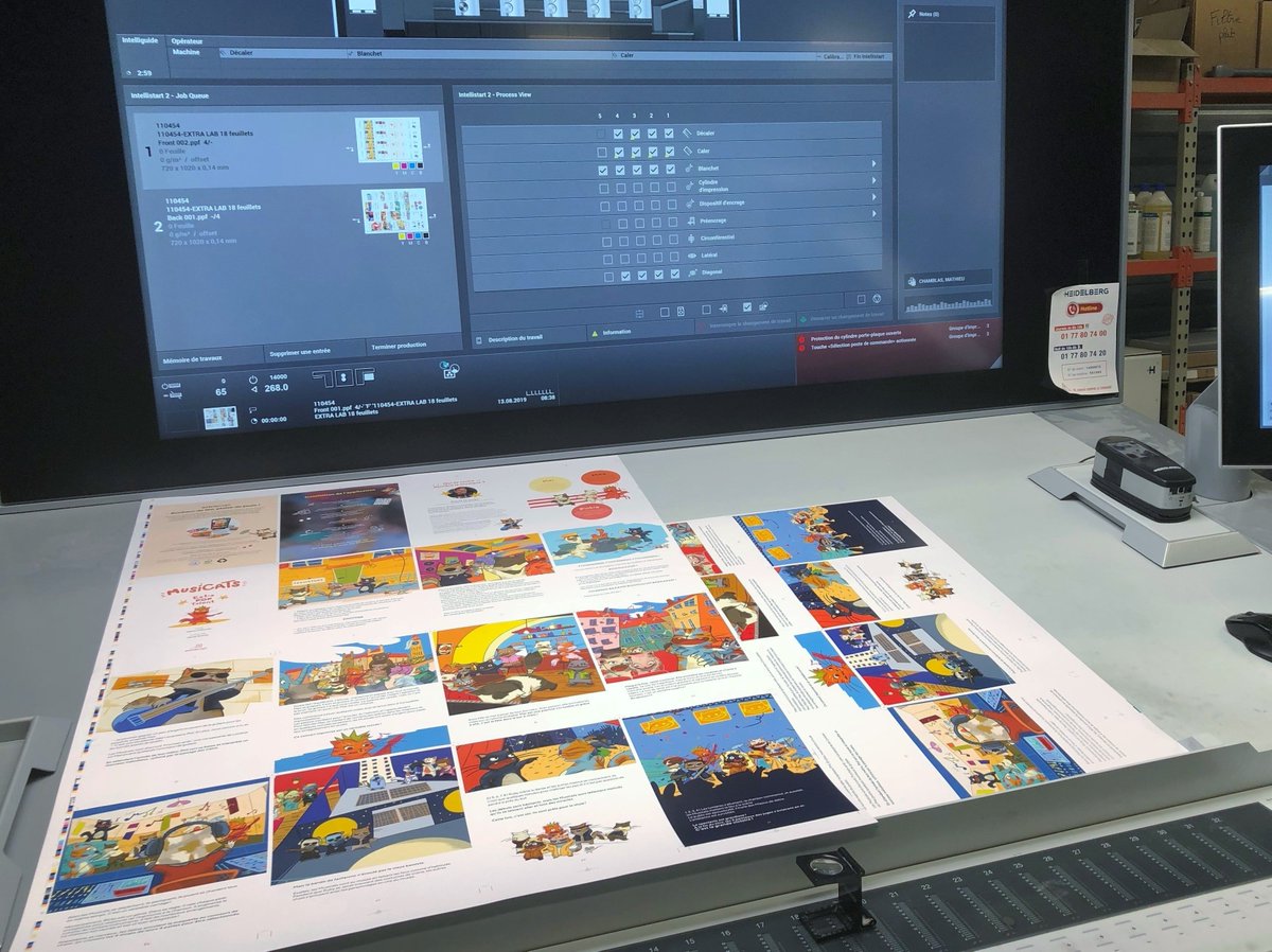 "Les Musicats" are going to be printed ! 
Last checks before the launch of 4000 books.