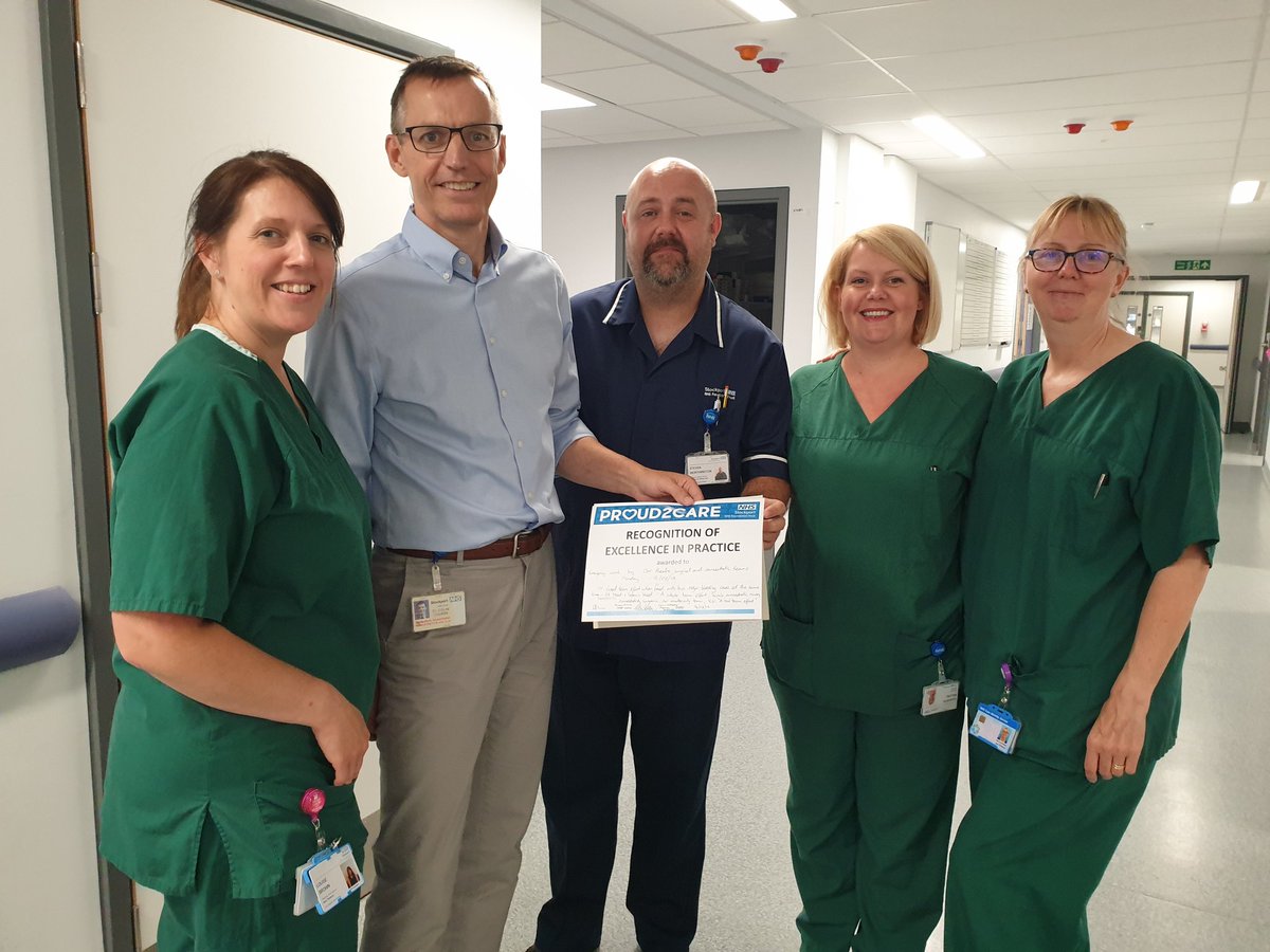 Proud to care certificate for our emergency theatre team for an amazing team effort (busy ++) last monday night. Thanks to all staff involved!! Brilliant.