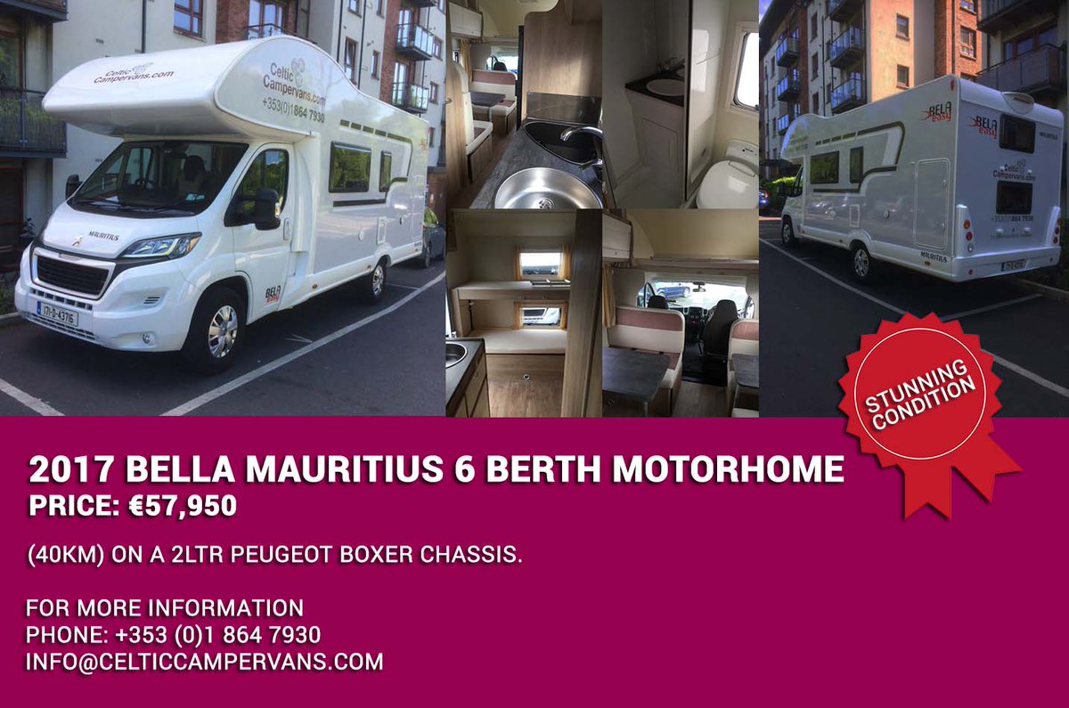 We have an absolutely stunning motorhome for sale. Beautiful condition and ideal for any family holiday.. #Campervansale #motorhomesale #camperlife <a href="/CampingDoonbeg/">Strand Camping</a> <a href="/BlarneyCamping/">Blarney Camping Pk</a> <a href="/Camping_Ireland/">Camping Ireland</a> <a href="/WAWHour/">#WAWHour</a> <a href="/totalcampingire/">Total Camping Ireland</a>