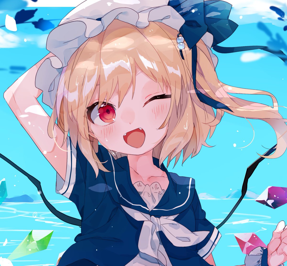 フランドール・スカーレット 「高速で頑張ります" 」|もきゅこのイラスト