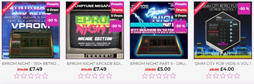 AtomForce80s's tweet photo. Expansion Packs for Aly James Jab's VPROM & VSDSX available for 50% off during @TPBNO's Summer Sale! Samples in wav format available too!
Go here> https://t.co/ZNo1wuR4Jb
#VPROM #VSDSX #WAV #SAMPLES #EPROM #BIN #synthwave #vaporwave #dreamwave #outrun #retrowave #producer https://t.co/cOW8wXf0c1