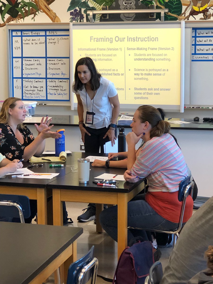 Salt Lake City School District teachers use Kagan structures to share knowledge on sense-making in science.  Supporting disciplinary literacy. #SEEdScience