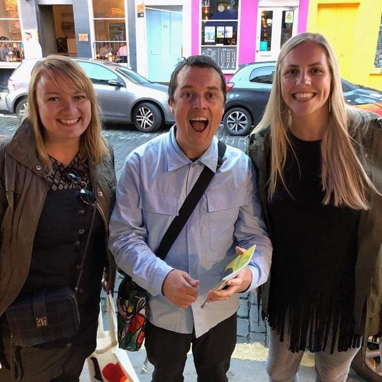 AmyBiggsy's tweet photo. @paulmccaffreys show lemon was absolutely hilarious and really relatable. A definite go see at @edfringe. Later we saw him on the street and got a cheeky photo too. #MakeYourFringe #edinburghfringe2019 #lemon #laughoutloud https://t.co/enT0hcT8xJ