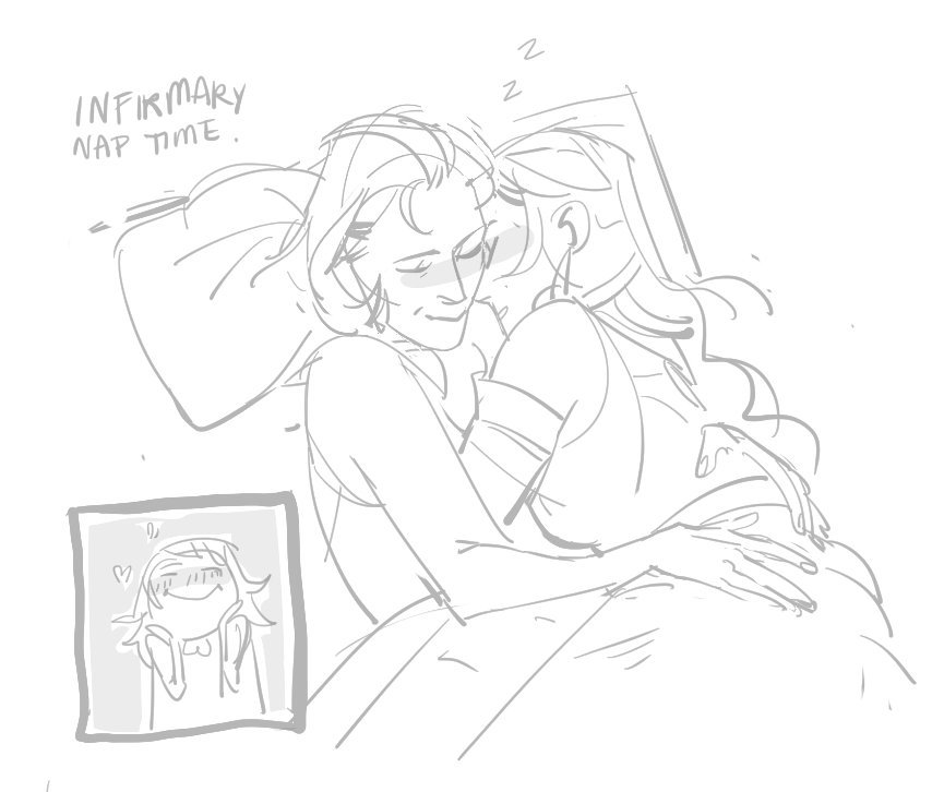 fe3h //
dorothea's got a crush on her professor but its not the one everyone thinks.
its a crime i cant romance manuela as fbyleth but at least i know she does have a one true love