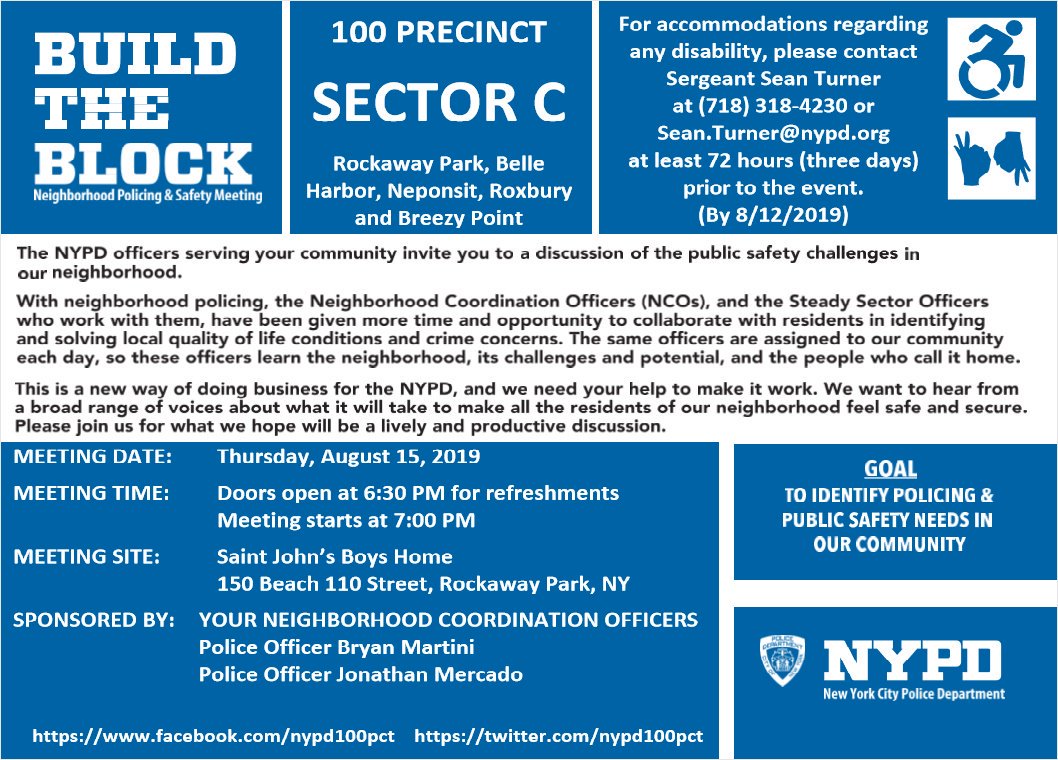 NYPD100Pct's tweet photo. Don't forget to join us for our meeting tomorrow evening! https://t.co/y4xfIMFPYw