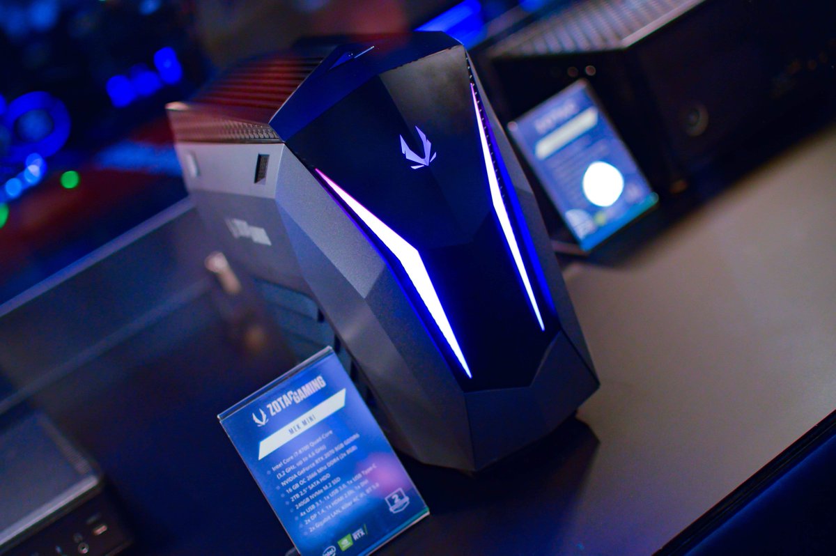 ZOTAC's tweet photo. The #ZOTACGAMING MEK MINI - seriously small and seriously beefy. Don't judge a book by its cover.

#LiveToGame #SFF #MiniPC #MiniGamingPC https://t.co/hQzZO5obsn