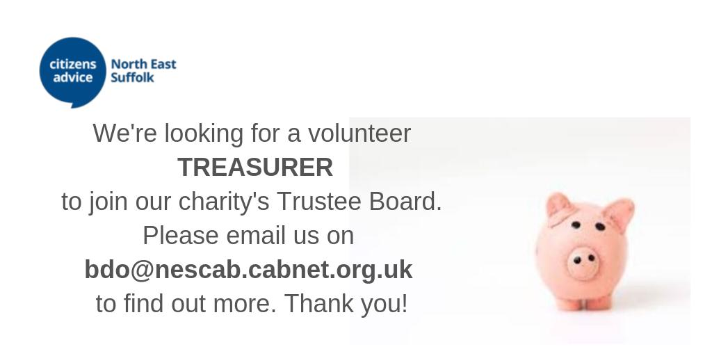 Number crunching people <a href="/EastSuffolk/">East Suffolk Council</a> and <a href="/suffolkchamber/">Suffolk Chamber of Commerce</a> can you spare some time for a worthwhile charity? It's a really rewarding volunteer role and we'd love to hear from you #lowestoft #beccles #bungay
