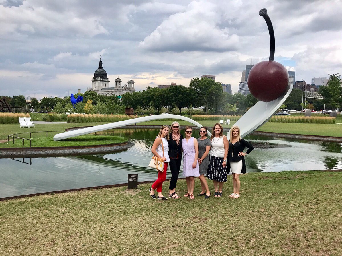 DarcyFutrell's tweet photo. The #MNCREW Mentorship group gathered for a tour of the Minneapolis Sculpture Garden followed by happy hour @EskerGrove. #StrongerTogether https://t.co/Vqd1cRKqFO