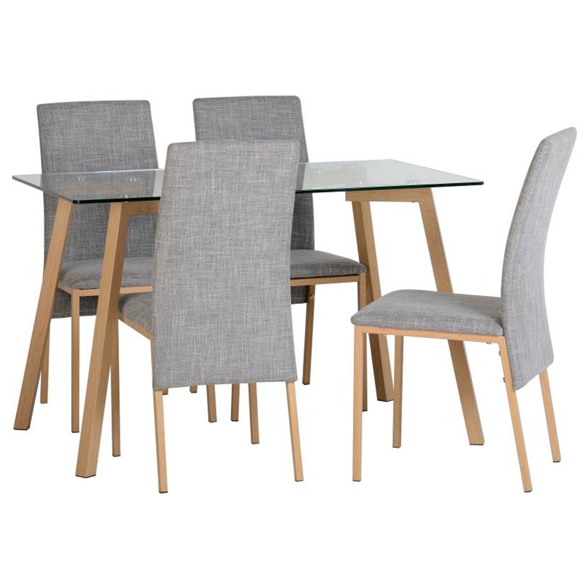 XcatOnline's tweet photo. Morton clear glass dining set with 4 grey fabric chairs is available to purchase from our website with delivery available throughout #NorthernIreland. 

Item can be viewed here: https://t.co/75LtwwyfI7

#derry #londonderry #belfast #ballymoney #homedecor https://t.co/TuEdCrk0up