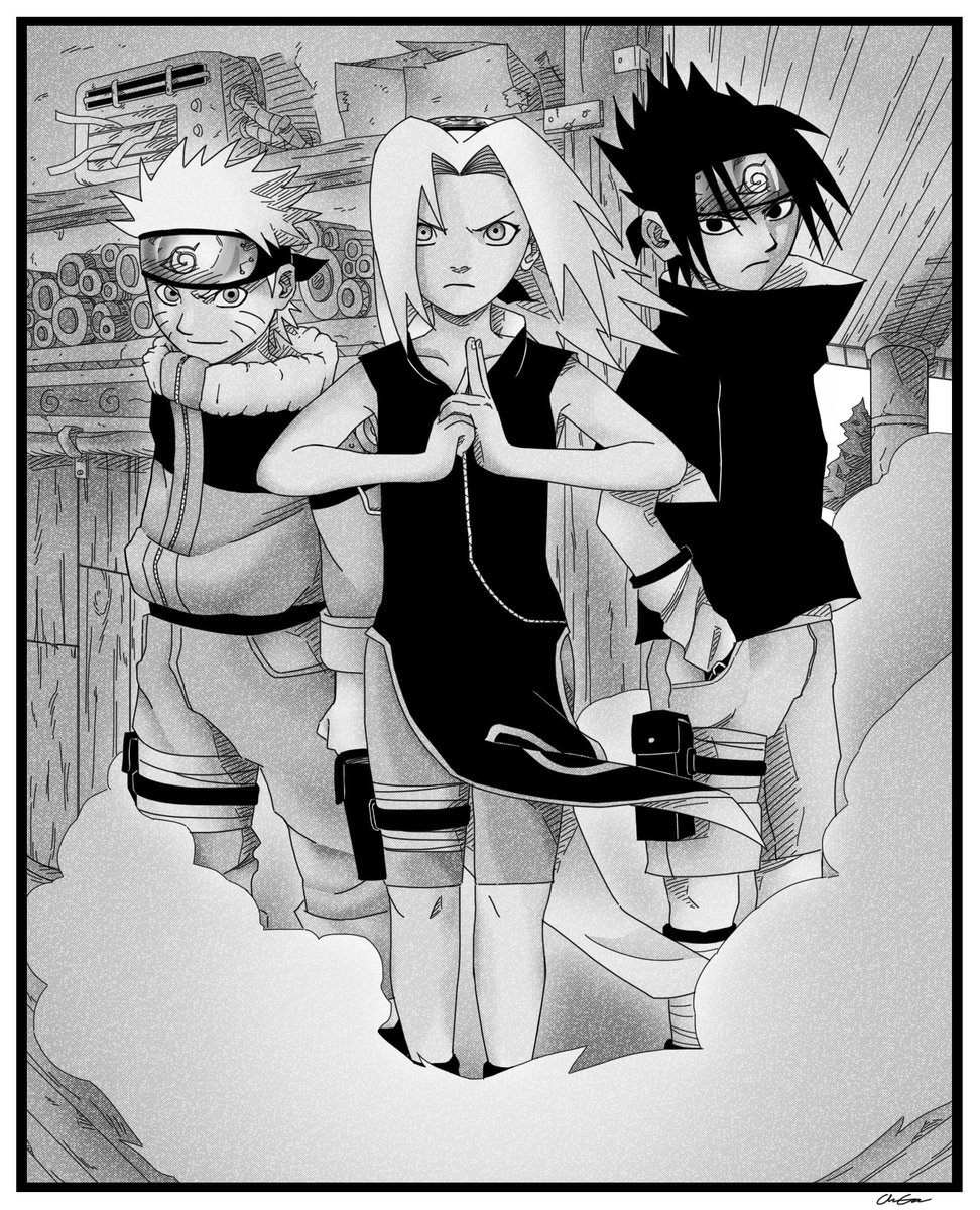 Robo Artist The Legacy Of Team Seven Original Artwork ナルト 7班 うちはサスケ マンガ うずまきナルト 少年漫画 春野サクラ イラスト Manga Kishimoto Naruto Uzumaki Sakura Haruno Sasuke Uchiha Masashi Art Team7 Anime