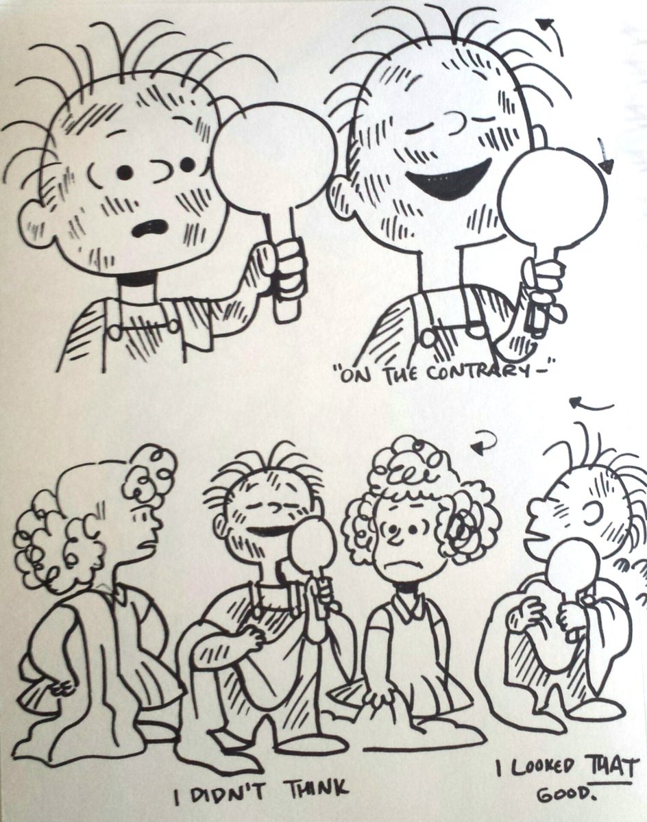 ProfessorBees's tweet photo. I really like using sharpie markers for rough sketches, it turns out.
(Rough progress sketch for @CBReanimate) my dad's favorite line in the whole special. https://t.co/ah6E9UpTAe