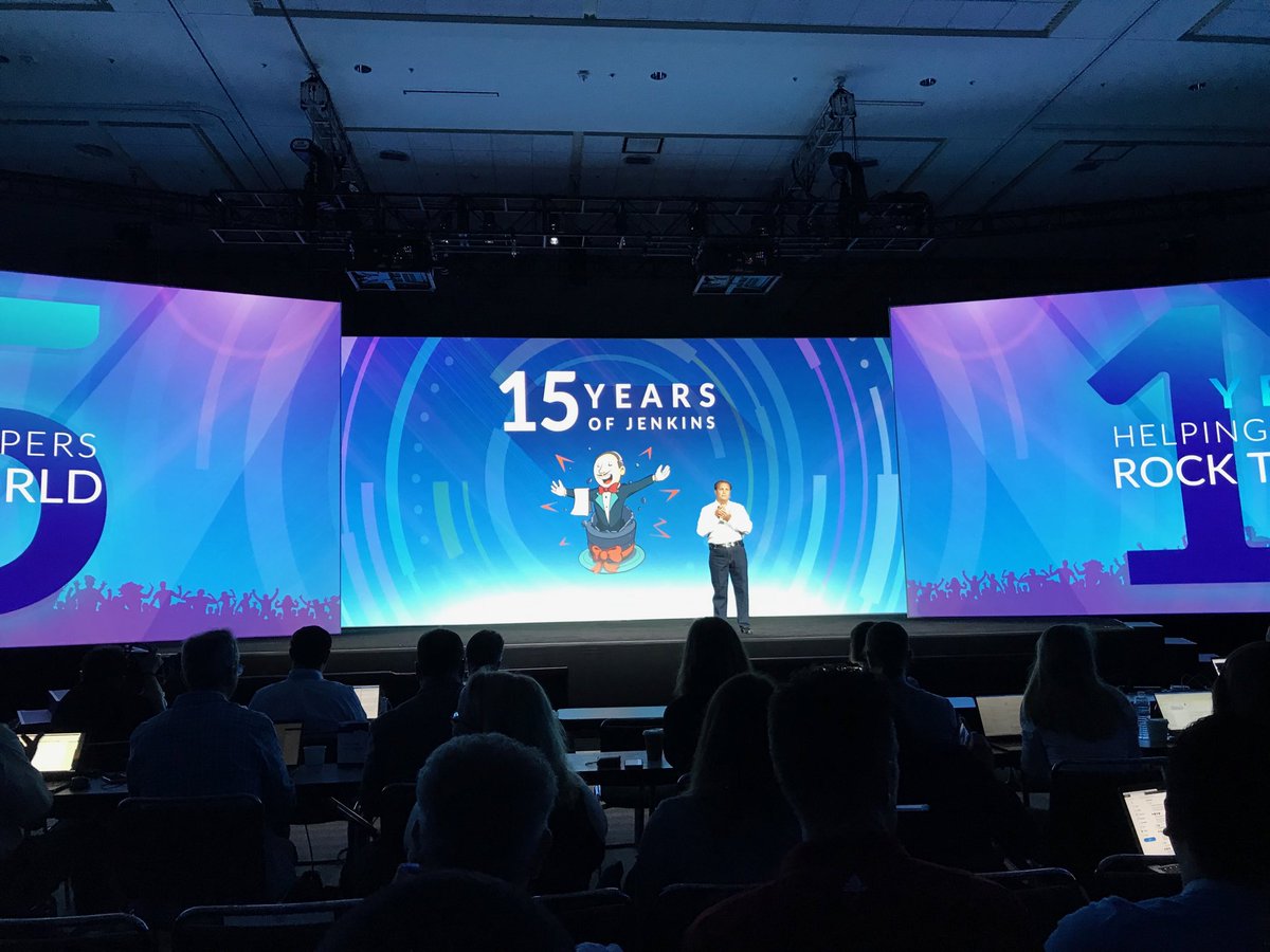 ravibabu1985's tweet photo. 15 years of Jenkins # DevOpsWorld https://t.co/Jjb2SGaqRW