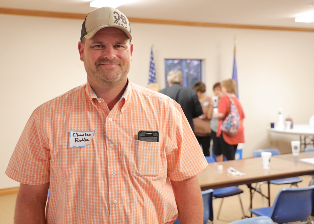 okfarmbureau's tweet photo. Pontotoc County member Charles Rohla attended his first August Area Meeting last night to learn more about issues that could impact ag producers. For him, being involved in OKFB provides opportunities to meet fellow farmers &amp; ranchers and help share #agriculture w/ consumers. https://t.co/NWXk6ZqqvY
