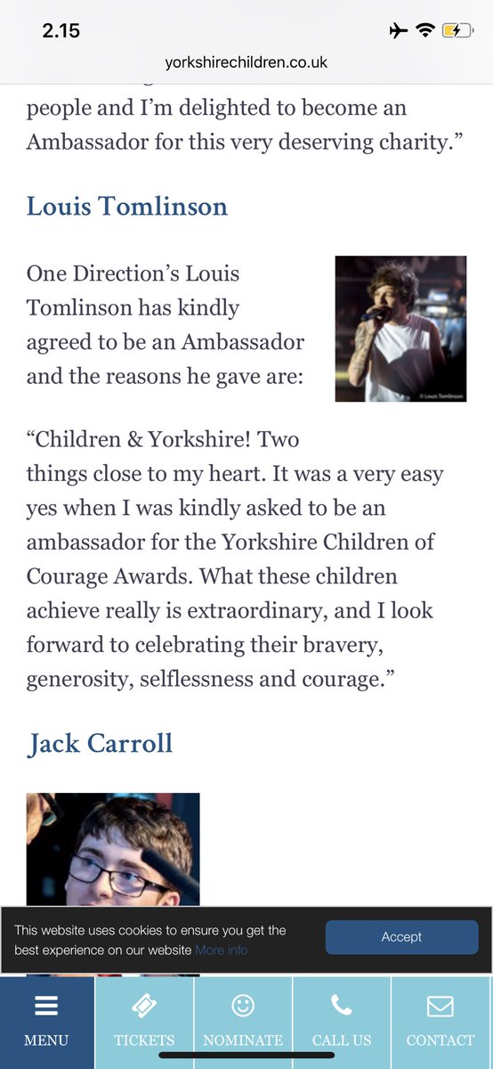 he has been an ambassador of the yorkshire children of courage awards since 2014 where it provides a place to honor, celebrate, and support children excelling in the face of their difficulties.