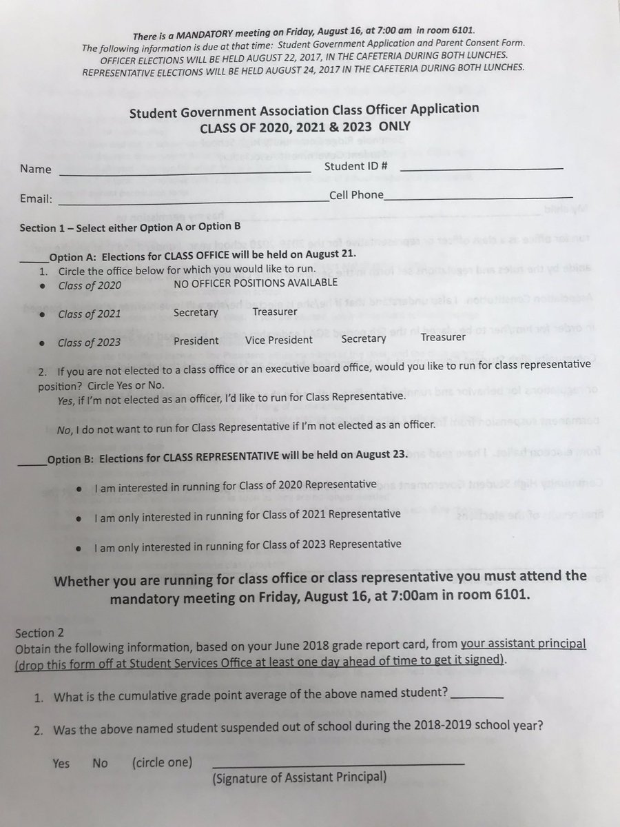 HawksSGA's tweet photo. Any students interested in being apart of our Student Government Association come to room 6-101 and pick up a application.There is a mandatory meeting on August 16th at 7:00am, have all your paper work filled out prior to the meeting. See you all on Friday!😄 https://t.co/P7tXCDEehH