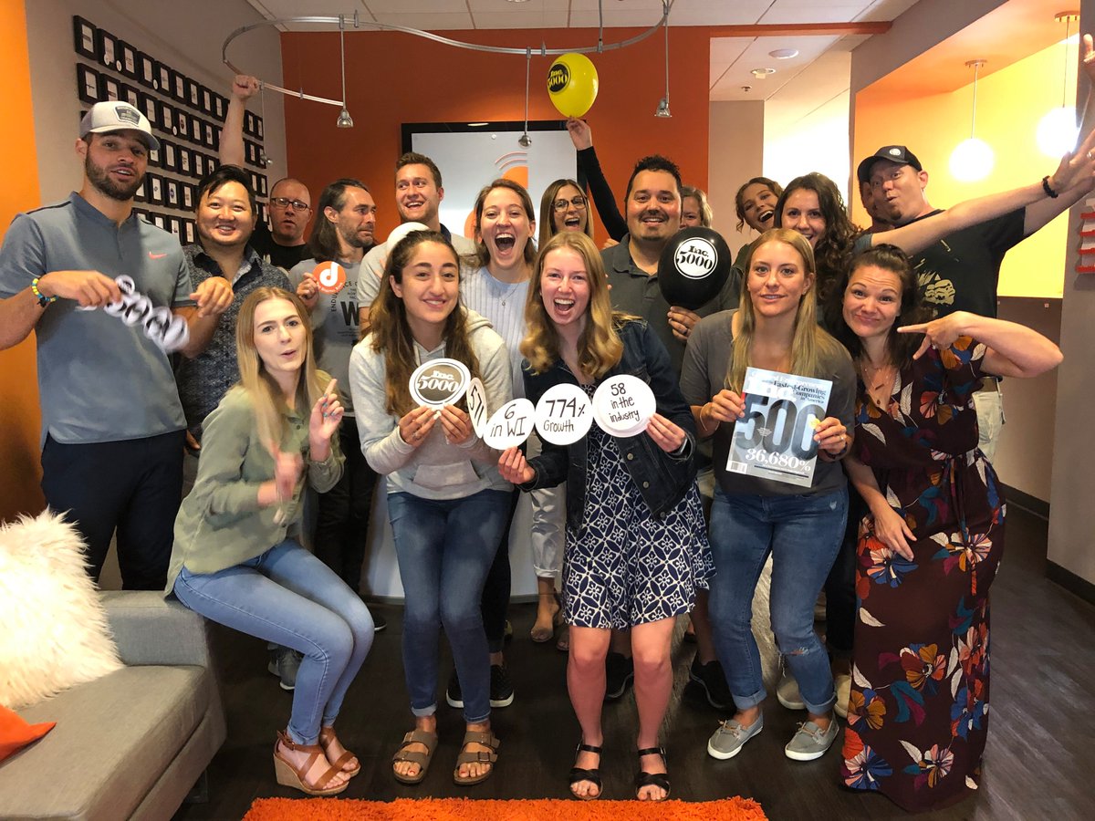 digitalringlive's tweet photo. Pop the champagne, we made the @inc5000 list of fastest-growing private companies in the U.S.! We couldn’t be more honored to be #571 in the country and #6 in Wisconsin. Thanks for joining us on this awesome journey! https://t.co/fZS2L3wovk