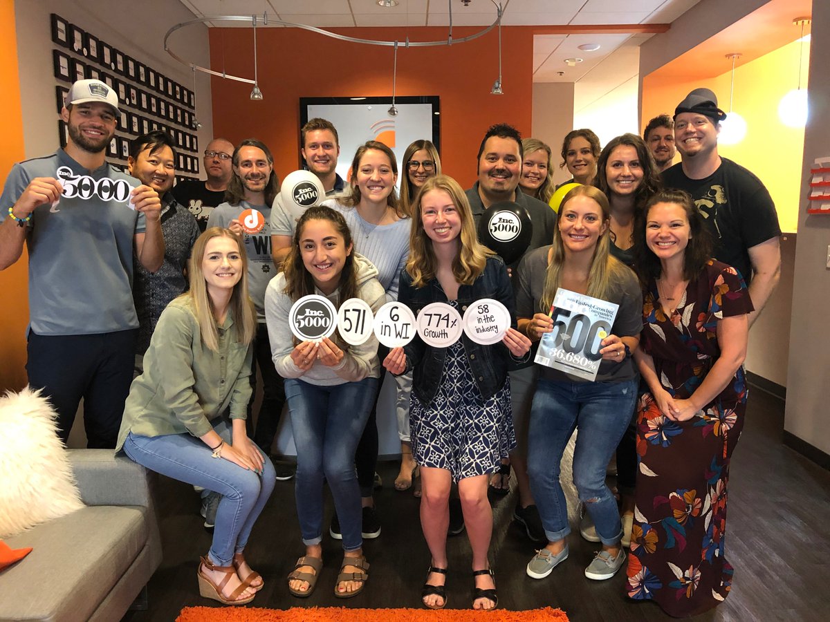 digitalringlive's tweet photo. Pop the champagne, we made the @inc5000 list of fastest-growing private companies in the U.S.! We couldn’t be more honored to be #571 in the country and #6 in Wisconsin. Thanks for joining us on this awesome journey! https://t.co/fZS2L3wovk