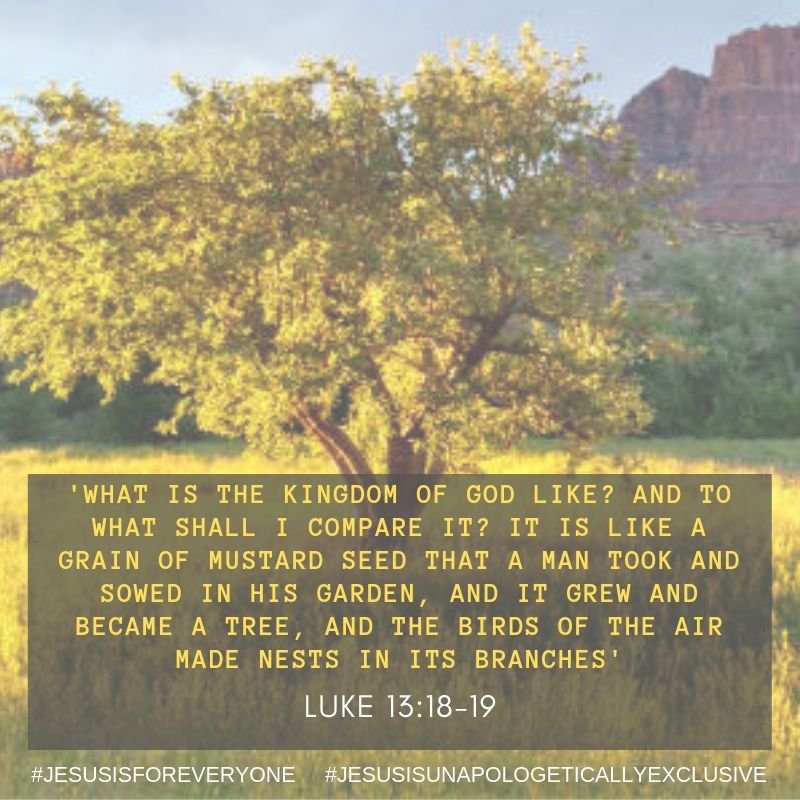 CrosswaterCC's tweet photo. Join us in Luke 13:1-21 this week
#JesusIsForEveryone #JesusIsUnapologeticallyExclusive https://t.co/gQAqxeJxRZ