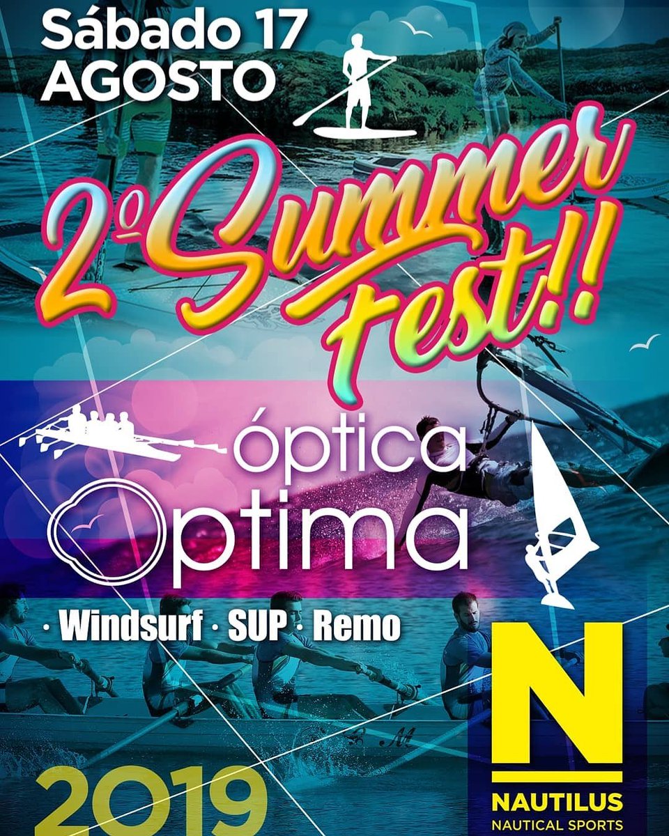 📣 La ESCUELA DE VELA DE GUARDAMAR organiza por segundo año consecutivo el Sumer Fest Óptica Optima.  

📅 17/08/19 
⏰ A partir de las 10.00 horas 
📍 Puerto deportivo Marina de las Dunas - Guardamar del Segura
💻 Inscríbete a través de la página de Nautilus Nautical Sports