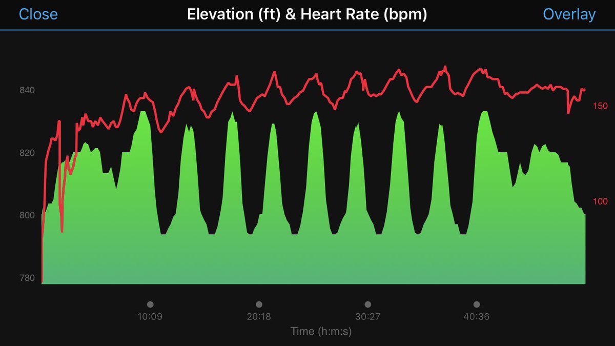 DanMudra's tweet photo. Got stronger today w wk6 hills. Confounds me that knees are sore at rest but feel so good & strong in HIIT. Data told me I did ok. Keep pushing, Nov9 Monumental inching closer! #irun4carson @indymonumental @CureSanfilippoF @KevinHart4real @markwahlberg @EmilyWTHR @LindseyEatoNews https://t.co/VJPrZ3Lz0U