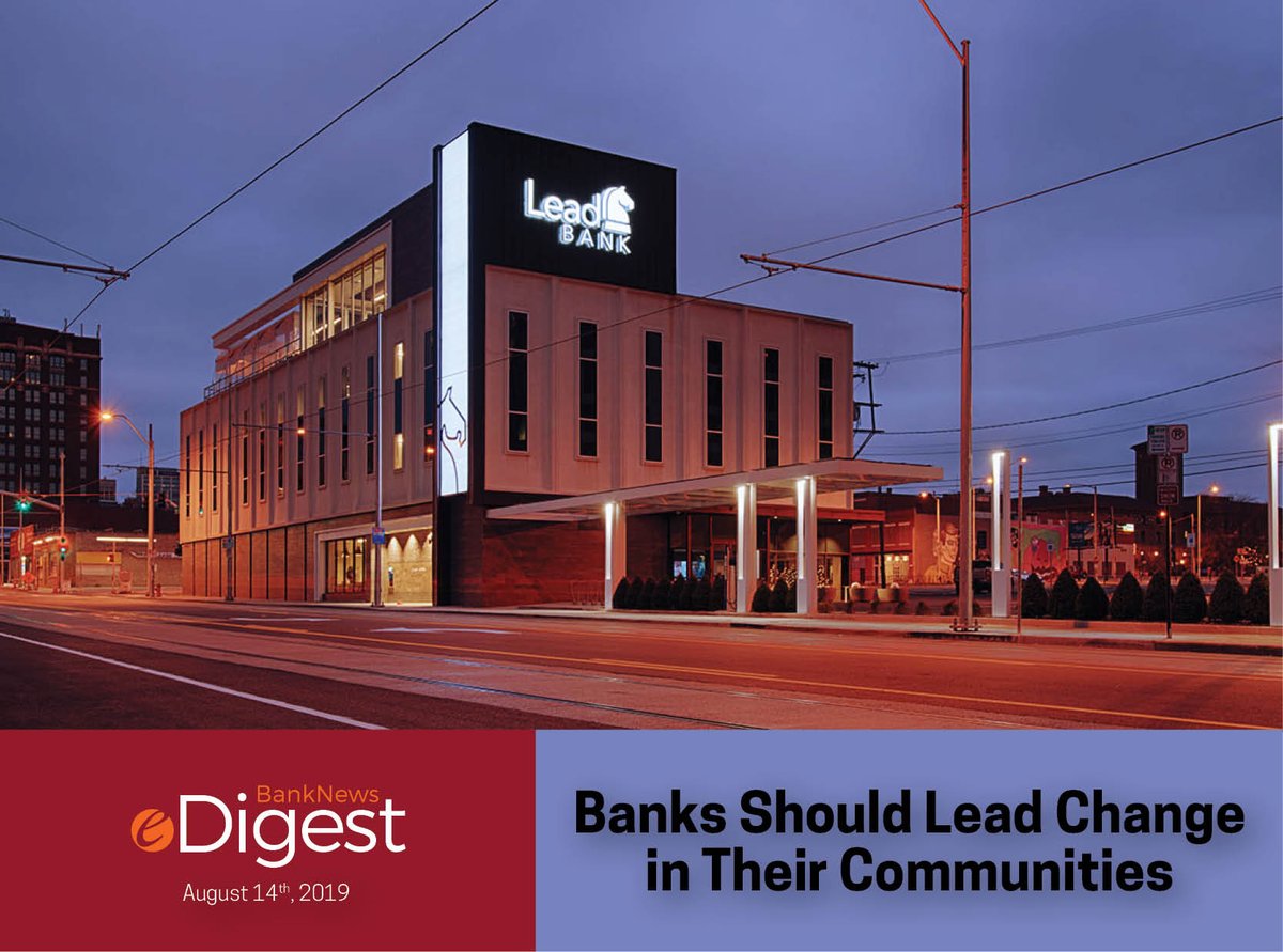BankNews_Media's tweet photo. Meet the #bank making societal good a #missionstatement. Plus: Will #consumers trust Facebook's Libra? https://t.co/x92w3lU6Fe
@Lead_Bank #BankNews https://t.co/ArzeE3taHI