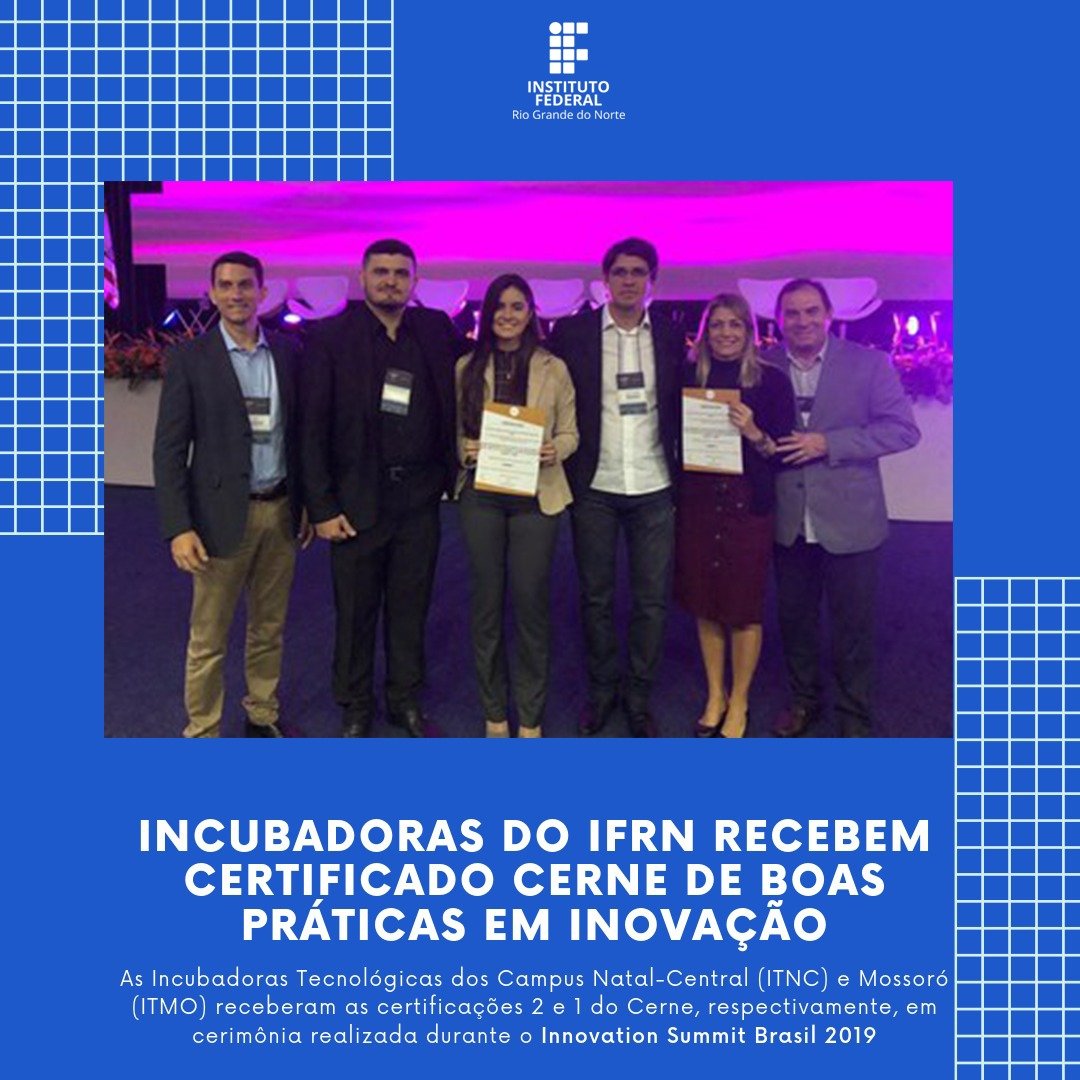 PropiIfrn's tweet photo. 🎖Incubadoras do IFRN recebem certificação de boas práticas! 

#OrgulhoIFRN #IncubadorasTecnológicas #Cerne #Certificação #BoasPráticas #Empreendedorismo #Inovação https://t.co/zqPtR2SVyD