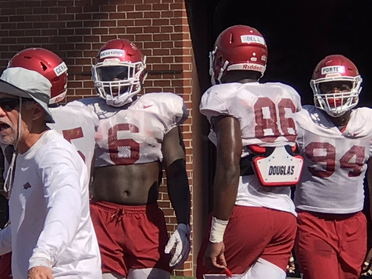 DrewAmman's tweet photo. Grind of fall camp rolls on #Practice11 #WPS #Arkansas https://t.co/2P6S2lVZx8