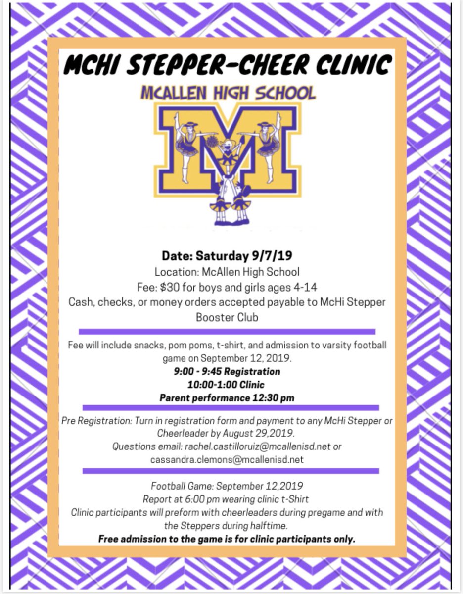 Hope to see you soon!💜💛<a href="/McHiPride/">Dr. Albert Canales</a> <a href="/McAllenISD/">McAllen ISD</a> <a href="/Mchi_Yearbook/">McHiYearbook&News</a> <a href="/mcallenfinearts/">McAllen ISD Fine Arts</a>