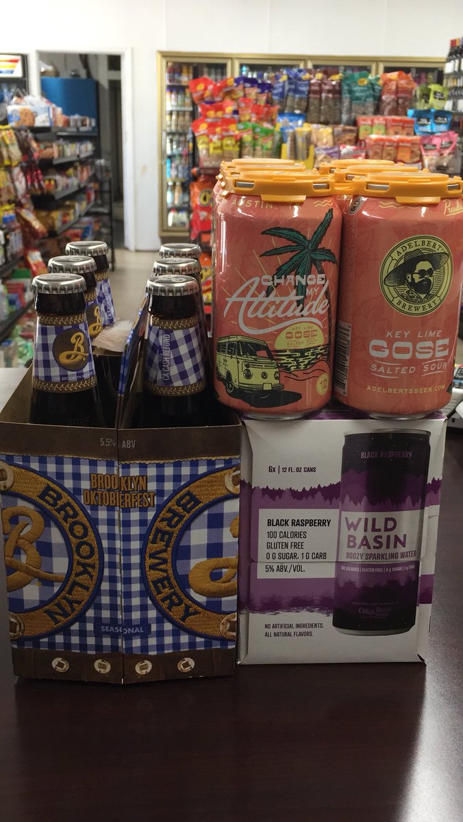 Brooklyn Oktoberfest <a href="/BrooklynBrewery/">Liam</a> 
Change my attitude @adelbertsbeer 
Wild Basin Black Raspberry <a href="/oskarblues/">Oskar Blues Brewery</a>