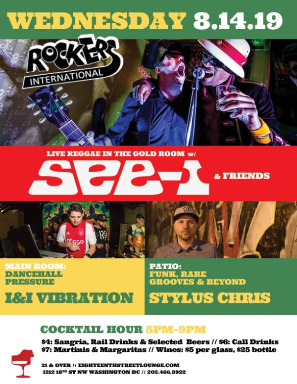 fusicology's tweet photo. Tonight WDC #RockersInternational with See-I + Stylus Chris, John Bowen, Clutcha Sound and I & I Vibration @18thSTLounge https://t.co/TqwledPLIA #StylusChris #SeeI #IandIVibration #ClutchaSound #JohnBowen @Seei @cultchasound @styluschris https://t.co/bFwxRyv1WQ