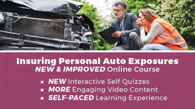 NatlAllianceEd's tweet photo. Enroll in the CISR Insuring Personal Auto Exposures course today. New content! #online #insurance #riskmanagement #personalauto #auto #vehicle 

https://t.co/txb5R3vN3T https://t.co/yjPM7CmErG