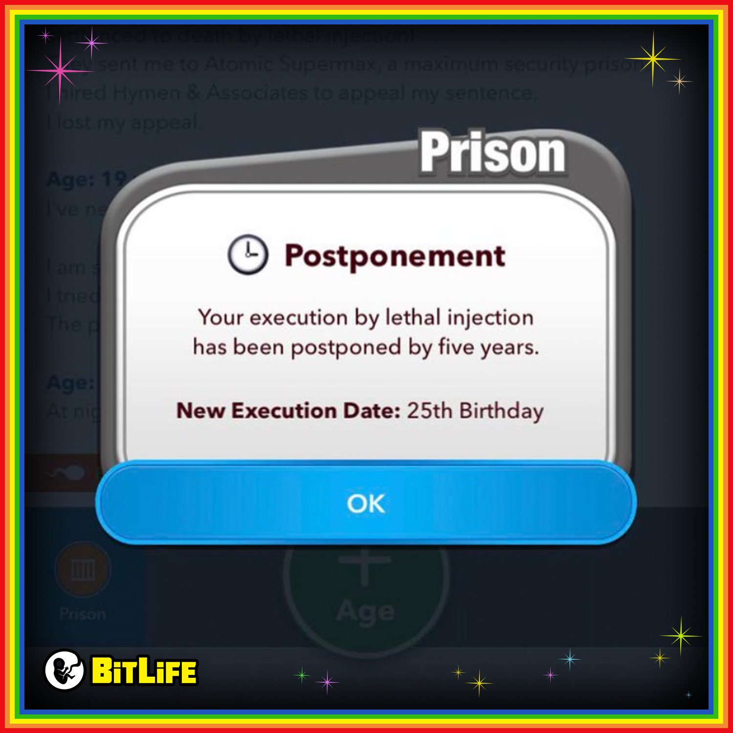 BitLife on X: 🕰 Hm should I keep up the good behavior and hope I live, or  escape, emigrate, and keep my fingers crossed? ⛓ The prison system doesn't  play anymore! #DeathSentance #