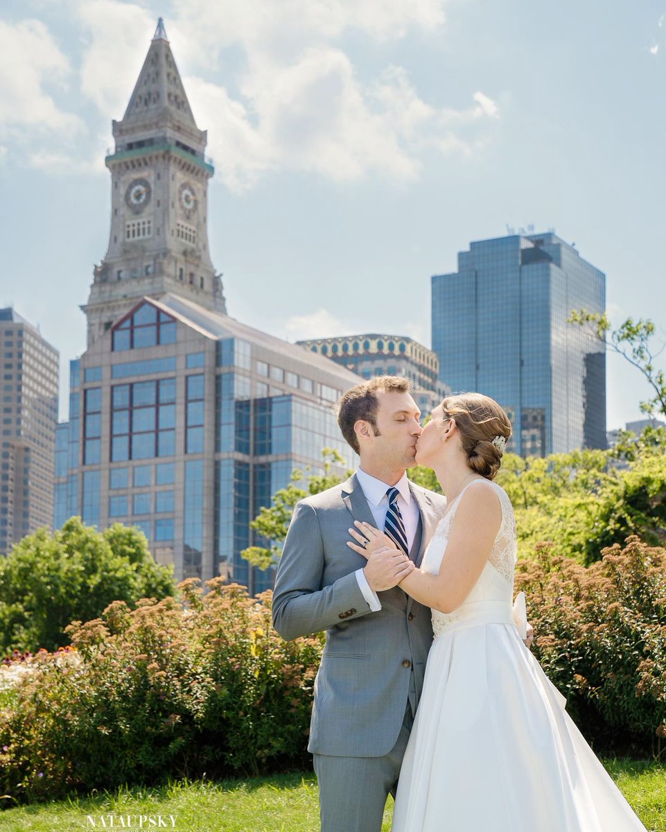A beautiful bride, a beautiful braid and the most beautiful backdrop of #Boston 📸
•
"We had the best time with Jess &amp; her fantastic group of girls at the @amesbostonhotel!" -quote and photography by: @nataupskyphotography 
•
#FindYourBoston #AmesBostonHotel #BostonWeddings