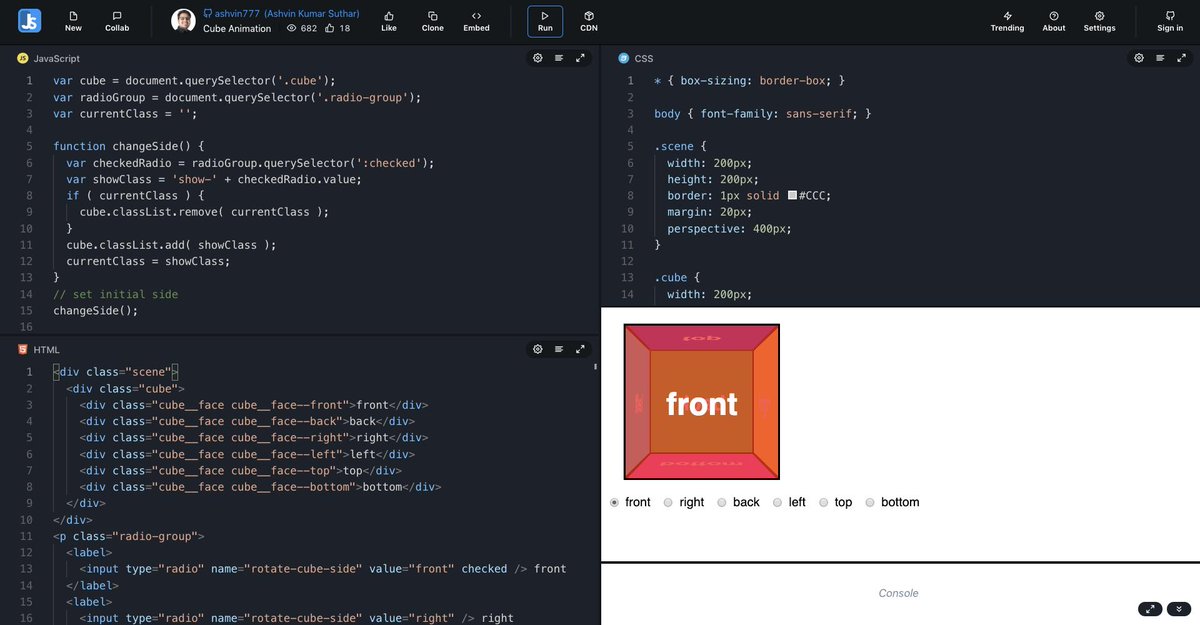 JSitorEditor's tweet photo. I welcome all #JavaScript #CSS #HTML #NodeJS developers to try out https://t.co/C7KDby80X4, an alternative of #jsfiddle #jsbin #codepen 

Highlights 

⚡️ Better editor (Same as #vscode) 
⚡️ Supports #nodejs snippets
⚡️ Shared session
⚡️ Console logs
⚡️ No ads and non-profitable https://t.co/G2pJ9NHhsa
